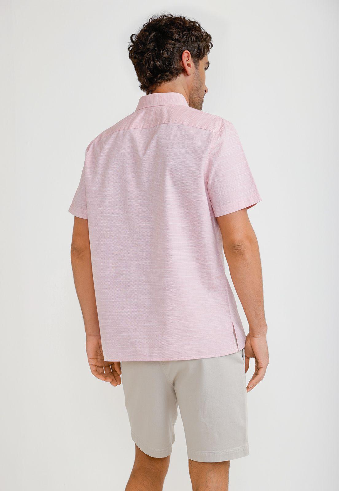 Camisa Hombre Manga Corta Algodón Coral 4KSW7013-1