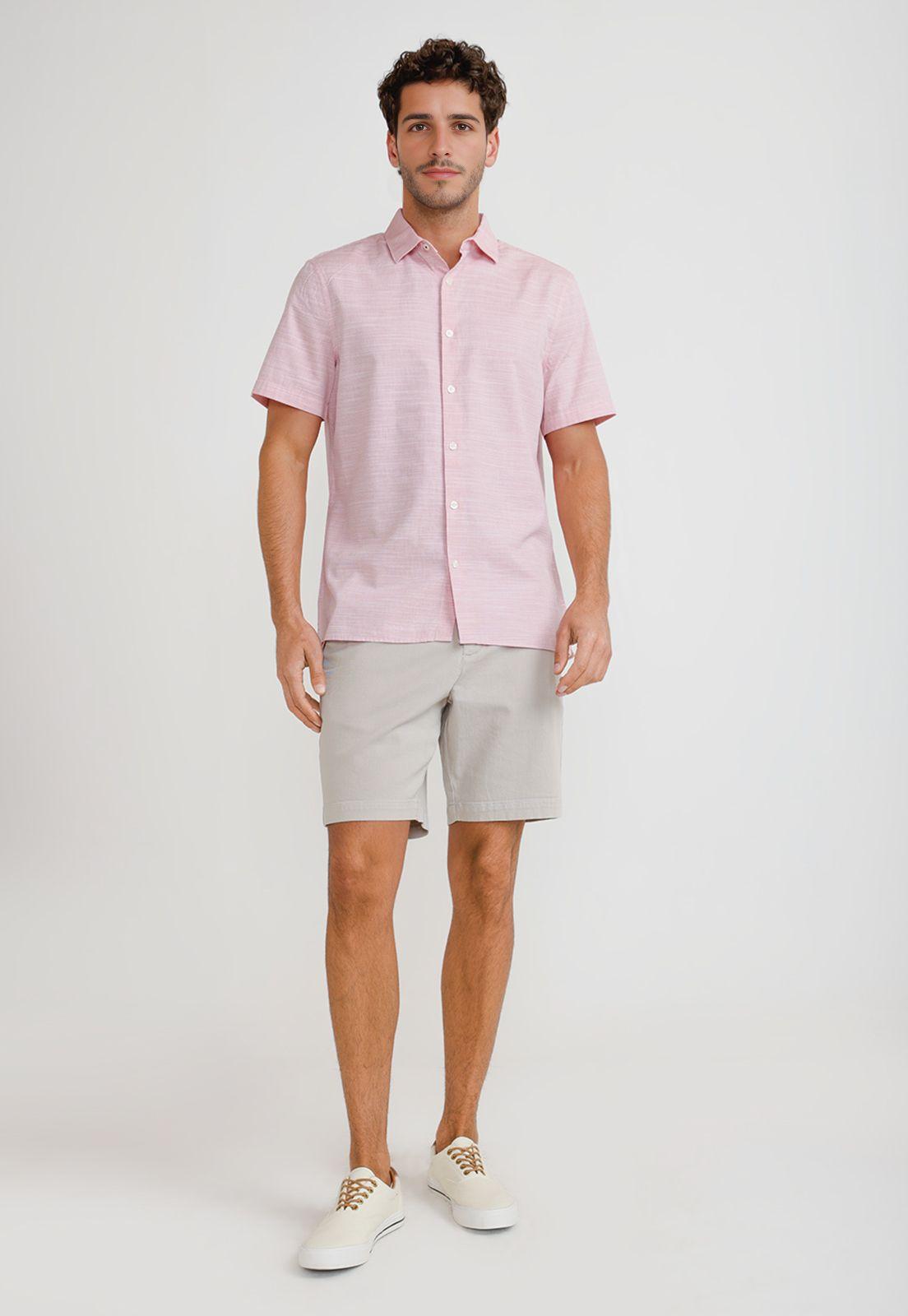 Camisa Hombre Manga Corta Algodón Coral 4KSW7013-3