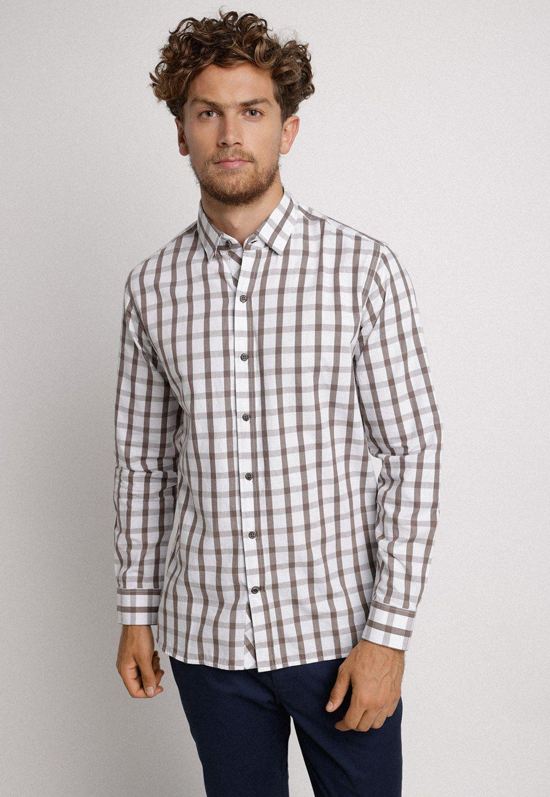Camisa Broderick café-0