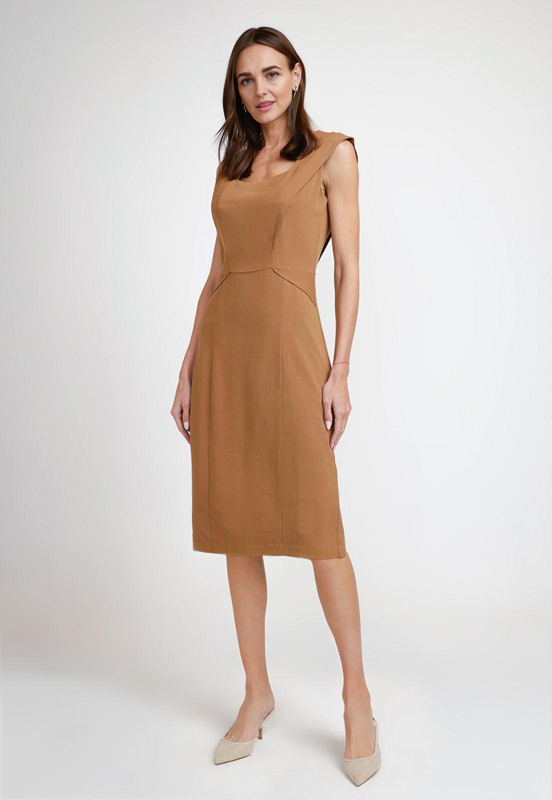 Vestido de Mujer Modelo Steffi Color Camel-0