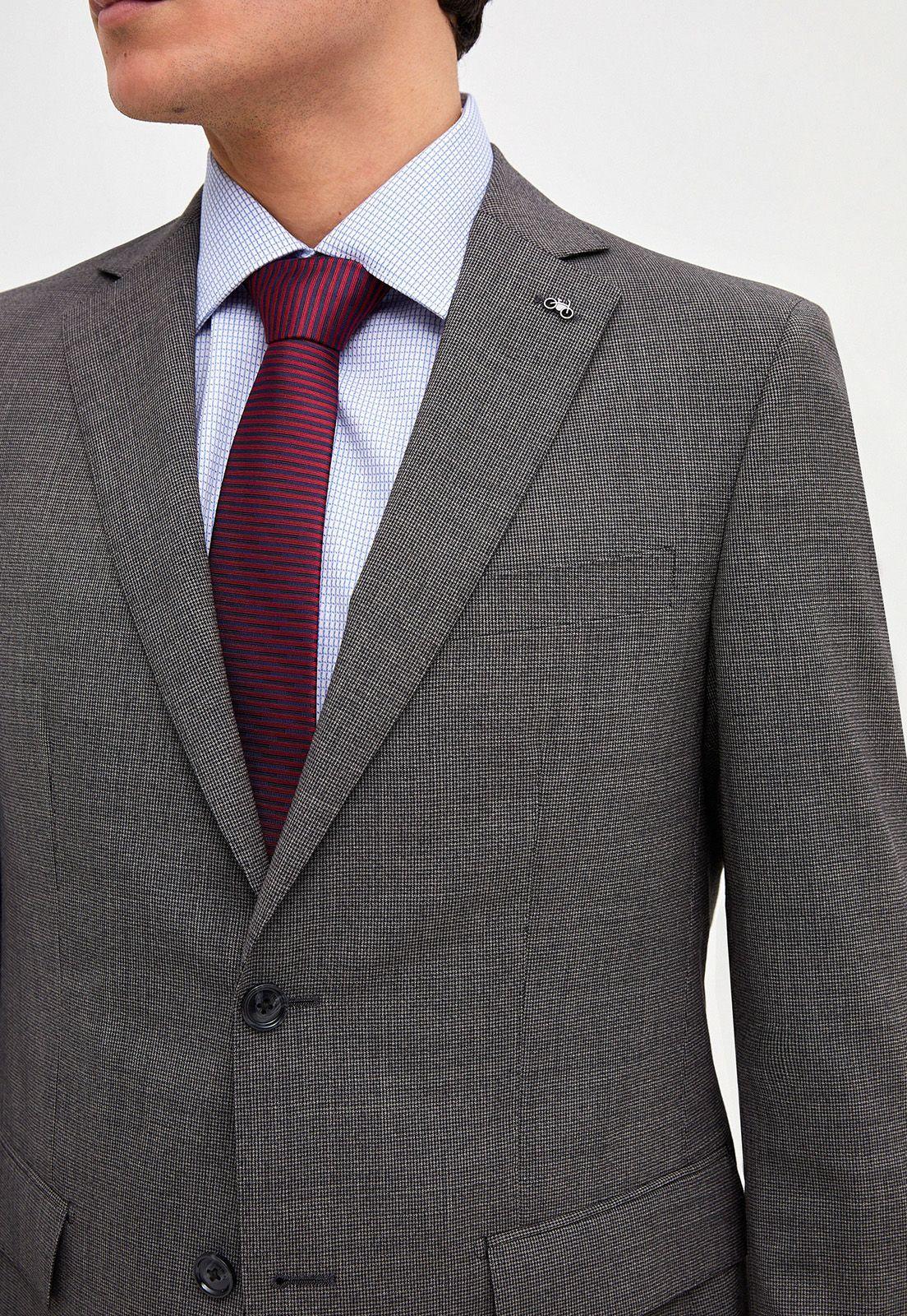 Traje microdiseño gris-1