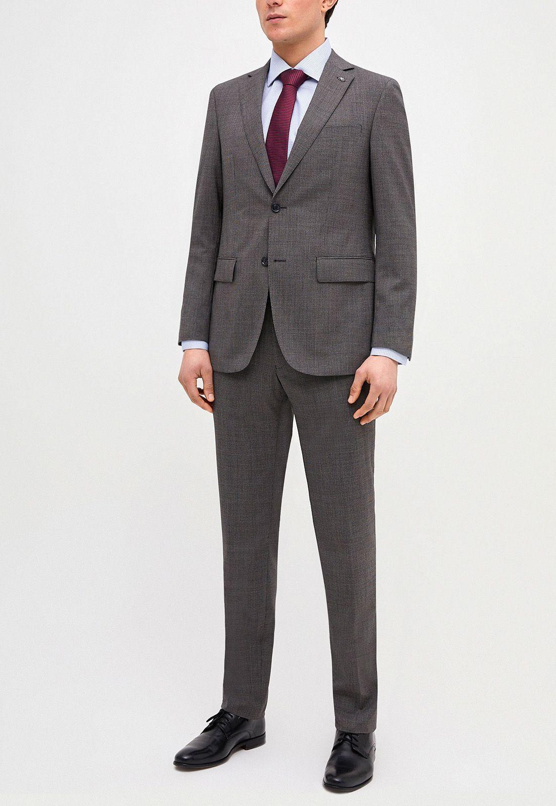 Traje microdiseño gris-0