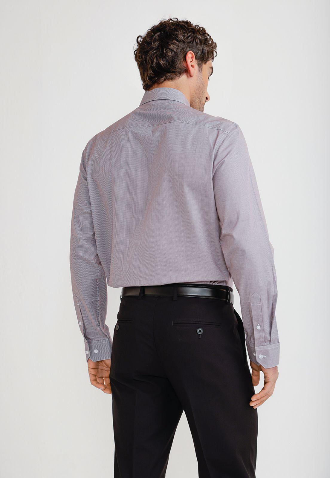 Camisa Hombre Formal Algodón Burdeo THE DOBBY SHIRT_3 SLIM W25-1