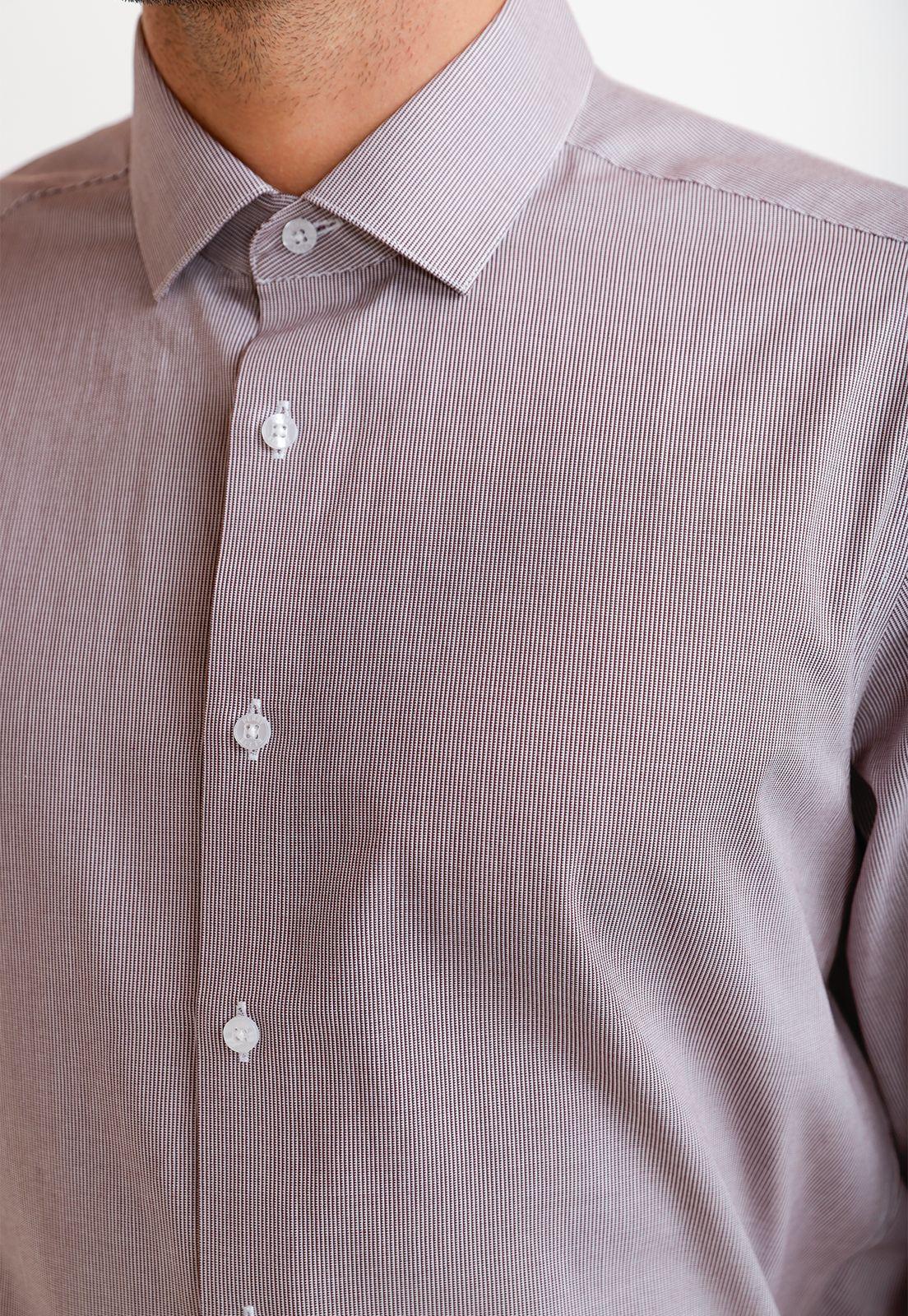Camisa Hombre Formal Algodón Burdeo THE DOBBY SHIRT_3 SLIM W25-2