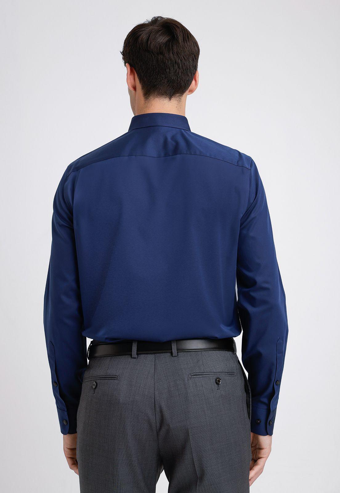 Camisa Formal Hombre Non Iron (No Se Plancha) Azul-1