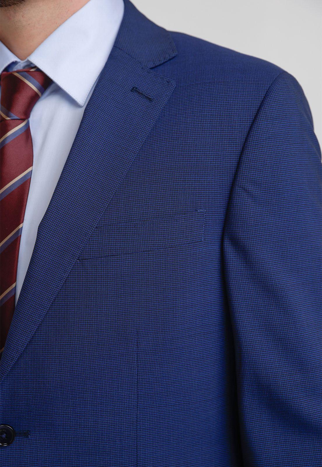 Traje Hombre Formal Lana S100'S Travel Azul-2