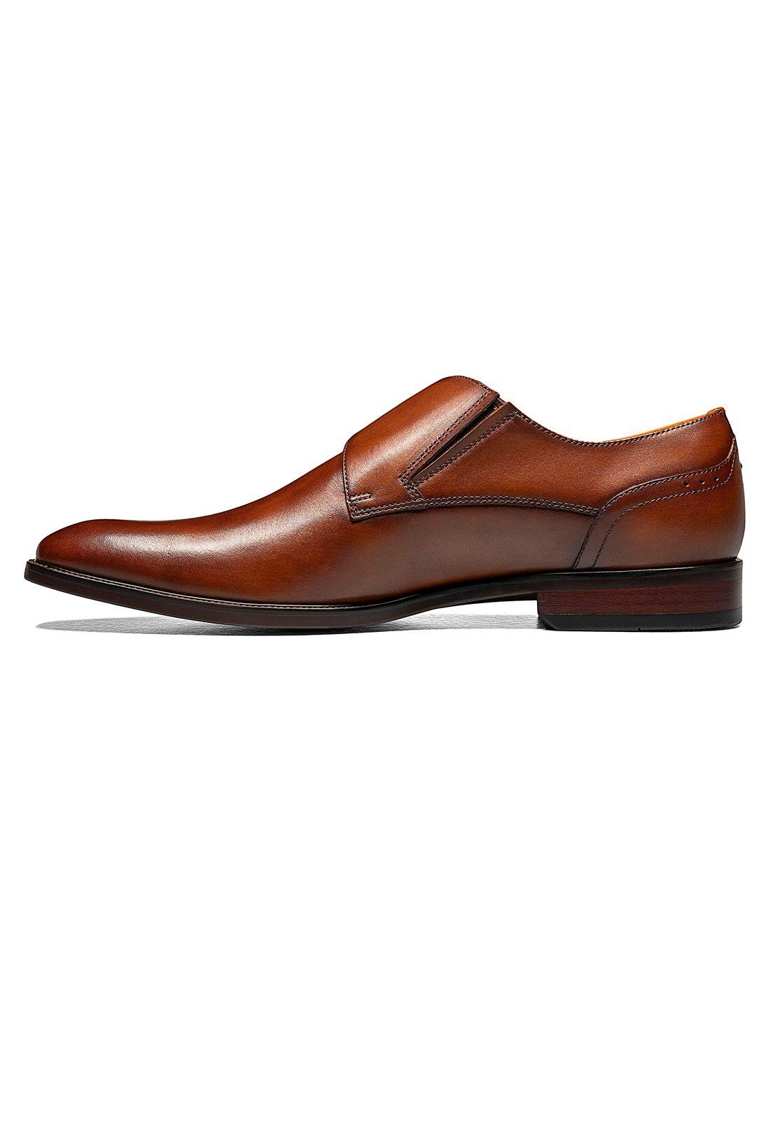 Zapato Sorrento Plain Toe Single Monk Strap Cognac-2
