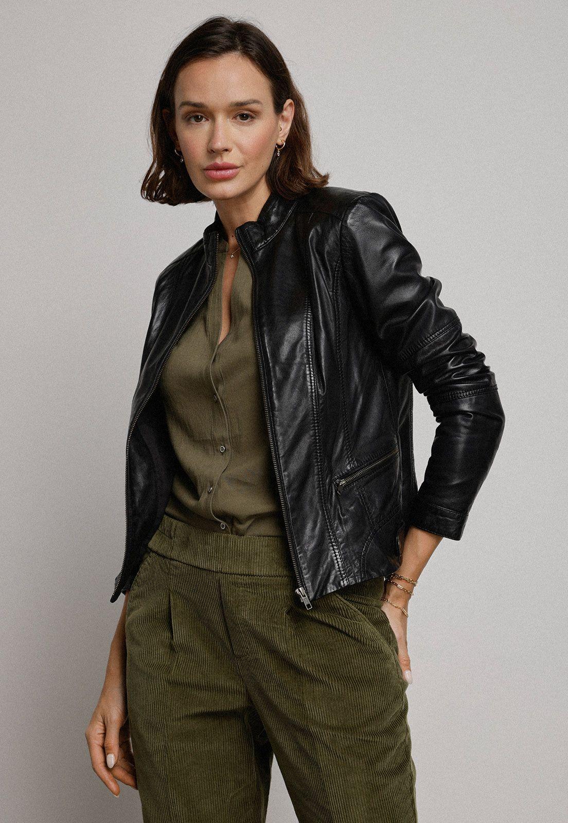 Chaqueta Cuero Melati Negro-0