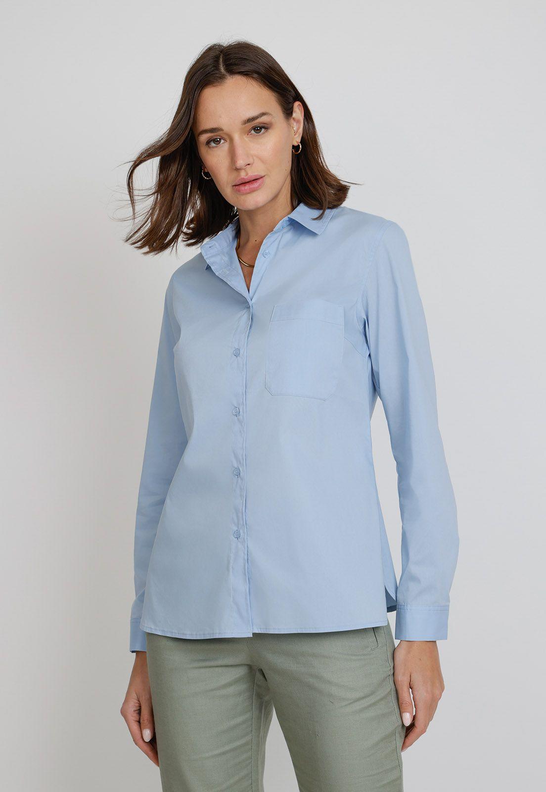 Blusa De Mujer Croma Celeste-0