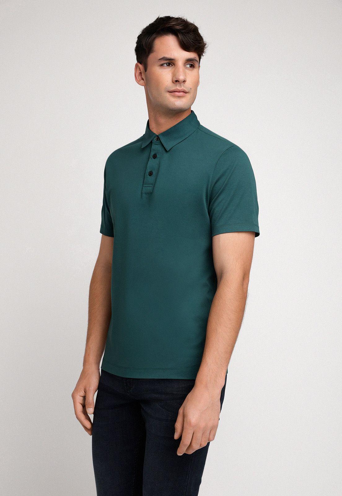 Polera Hombre Polo Lisa Verde-0