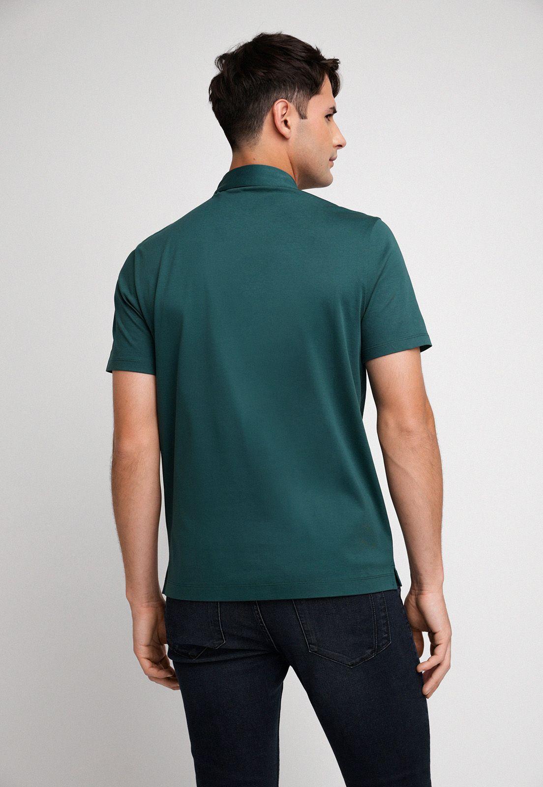 Polera Hombre Polo Lisa Verde-1