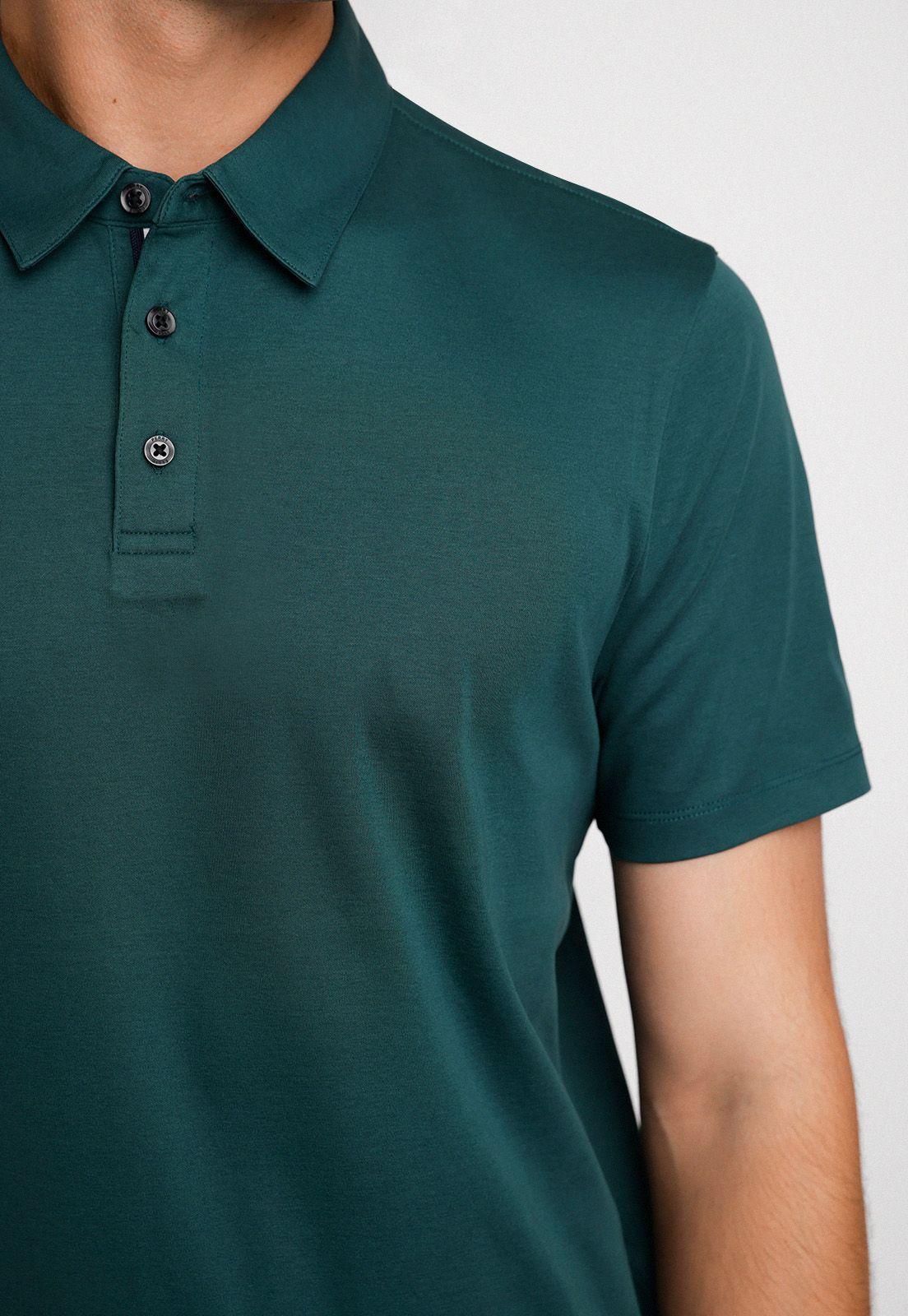 Polera Hombre Polo Lisa Verde-2