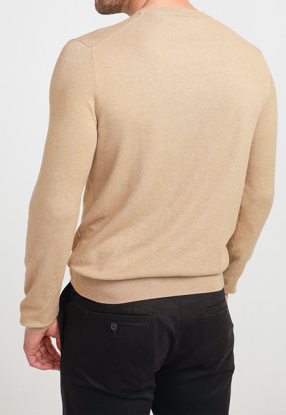 Sweater Hombre Cuello Redondo Camel-1