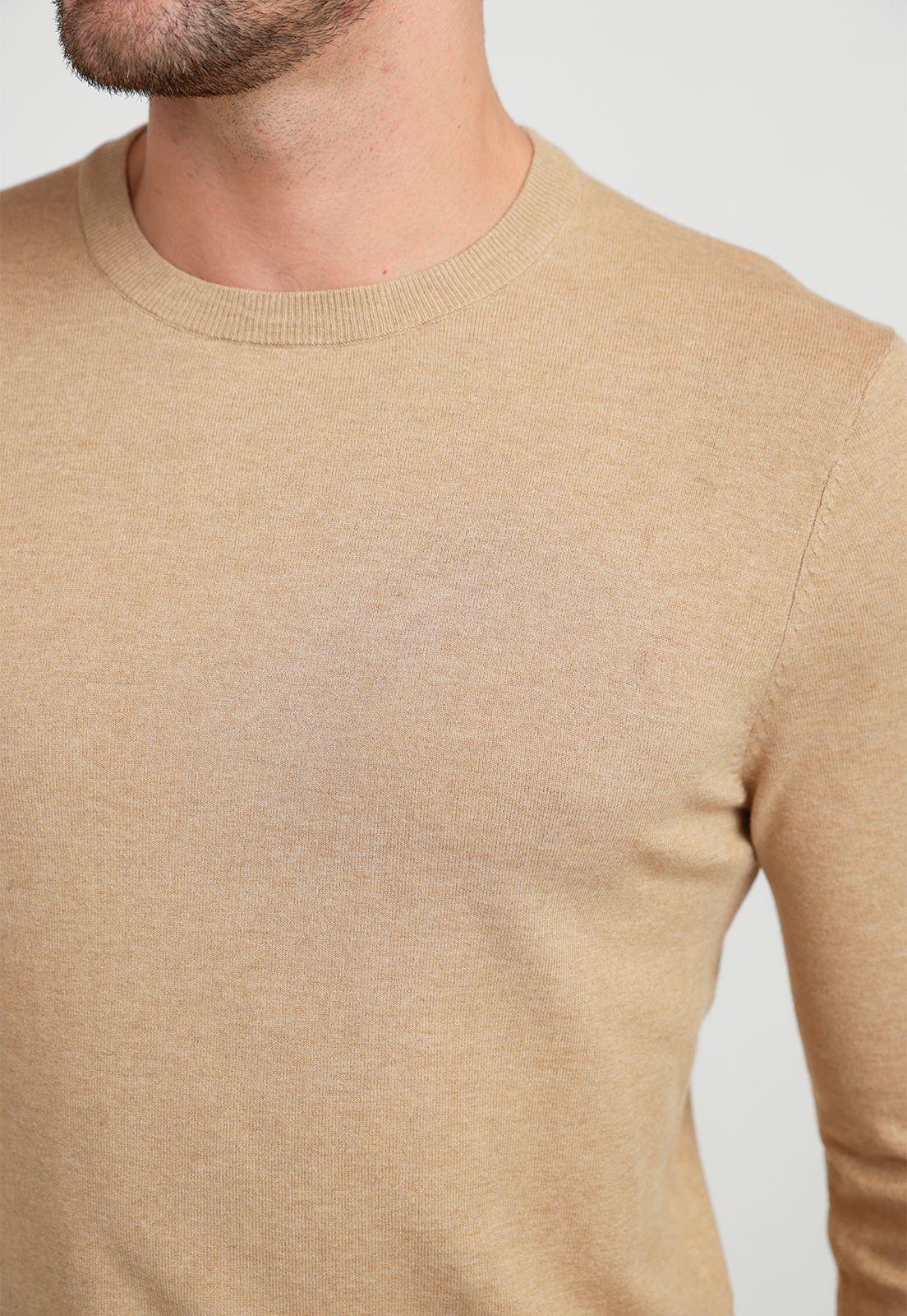 Sweater Hombre Cuello Redondo Camel-2