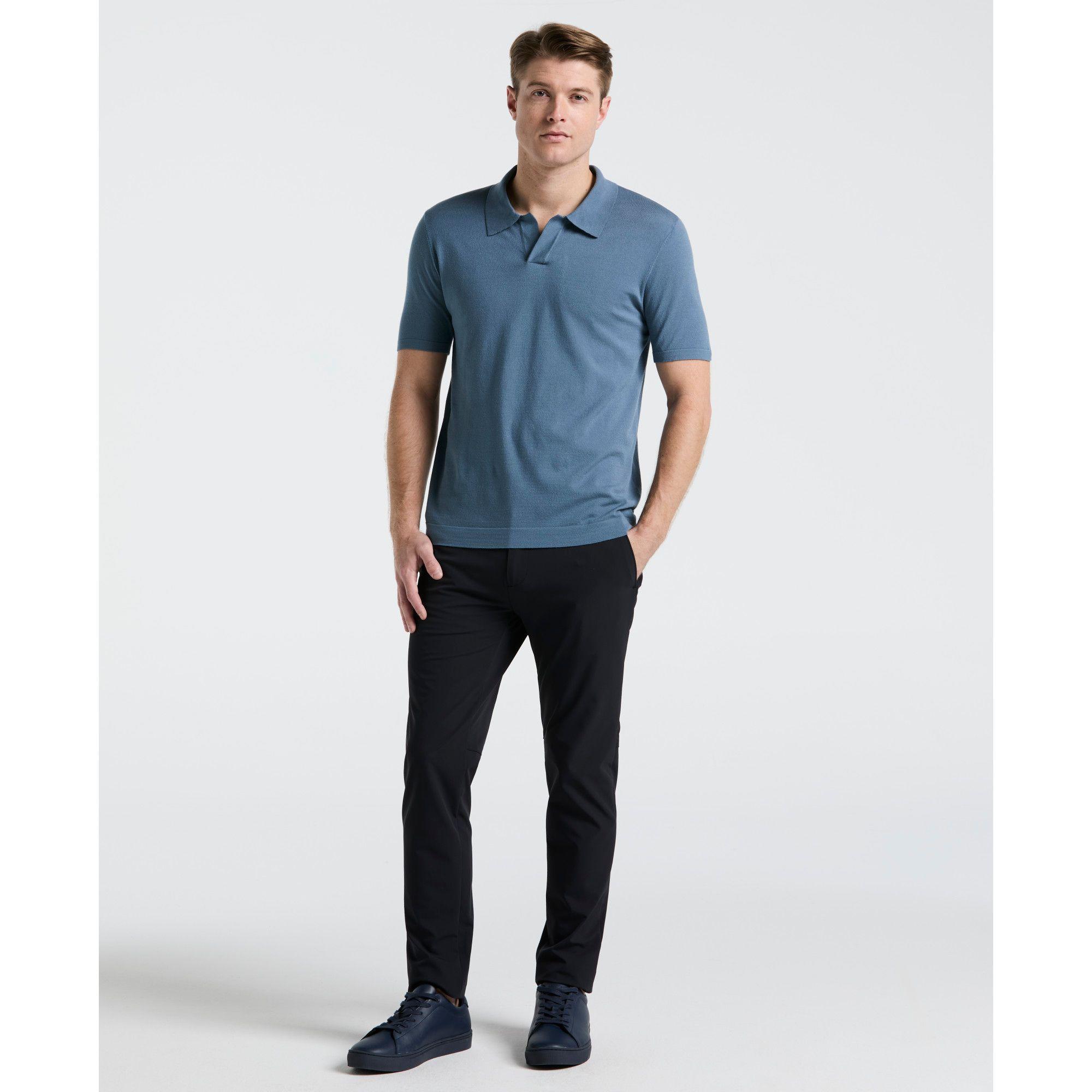 Polera Hombre Polo Manga Corta Azul 4KSG7218-2