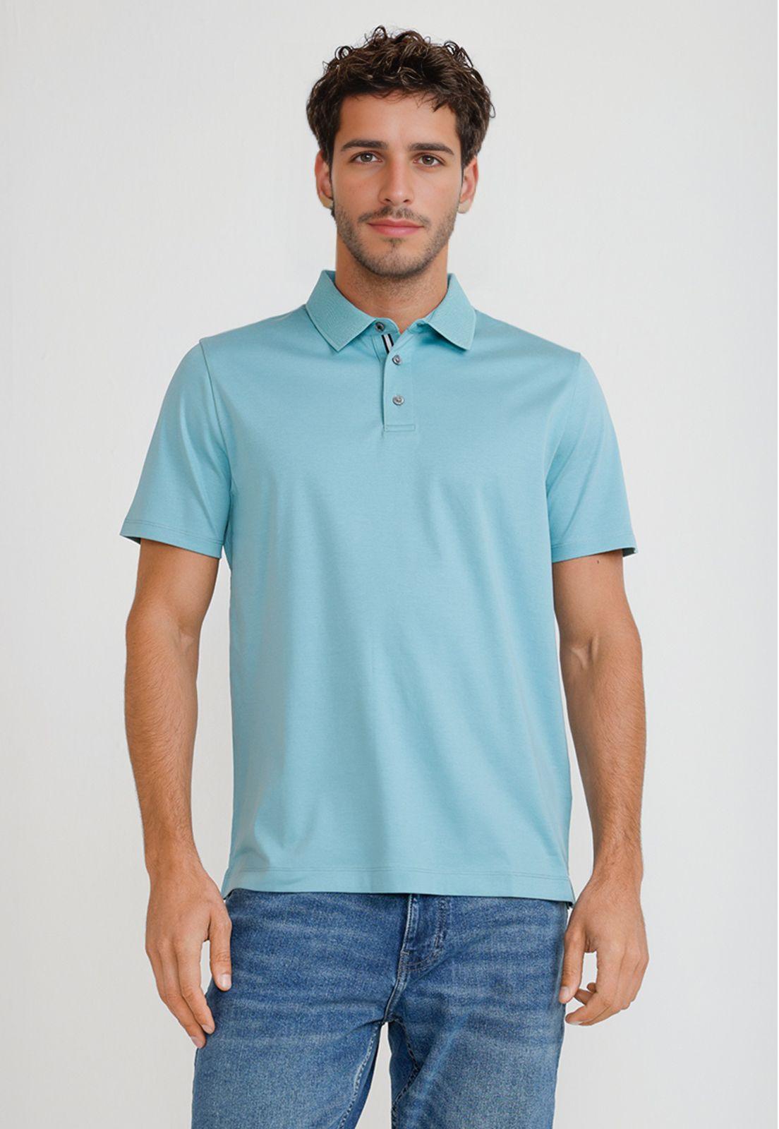 Polera Hombre Polo Manga Corta Verde Agua 4IFK7060-0