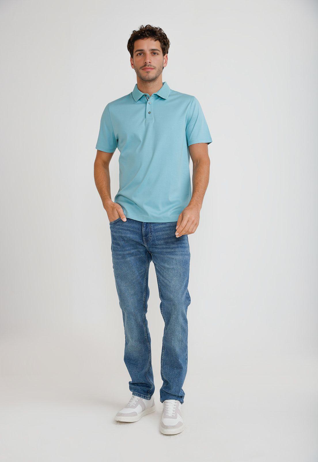 Polera Hombre Polo Manga Corta Verde Agua 4IFK7060-3