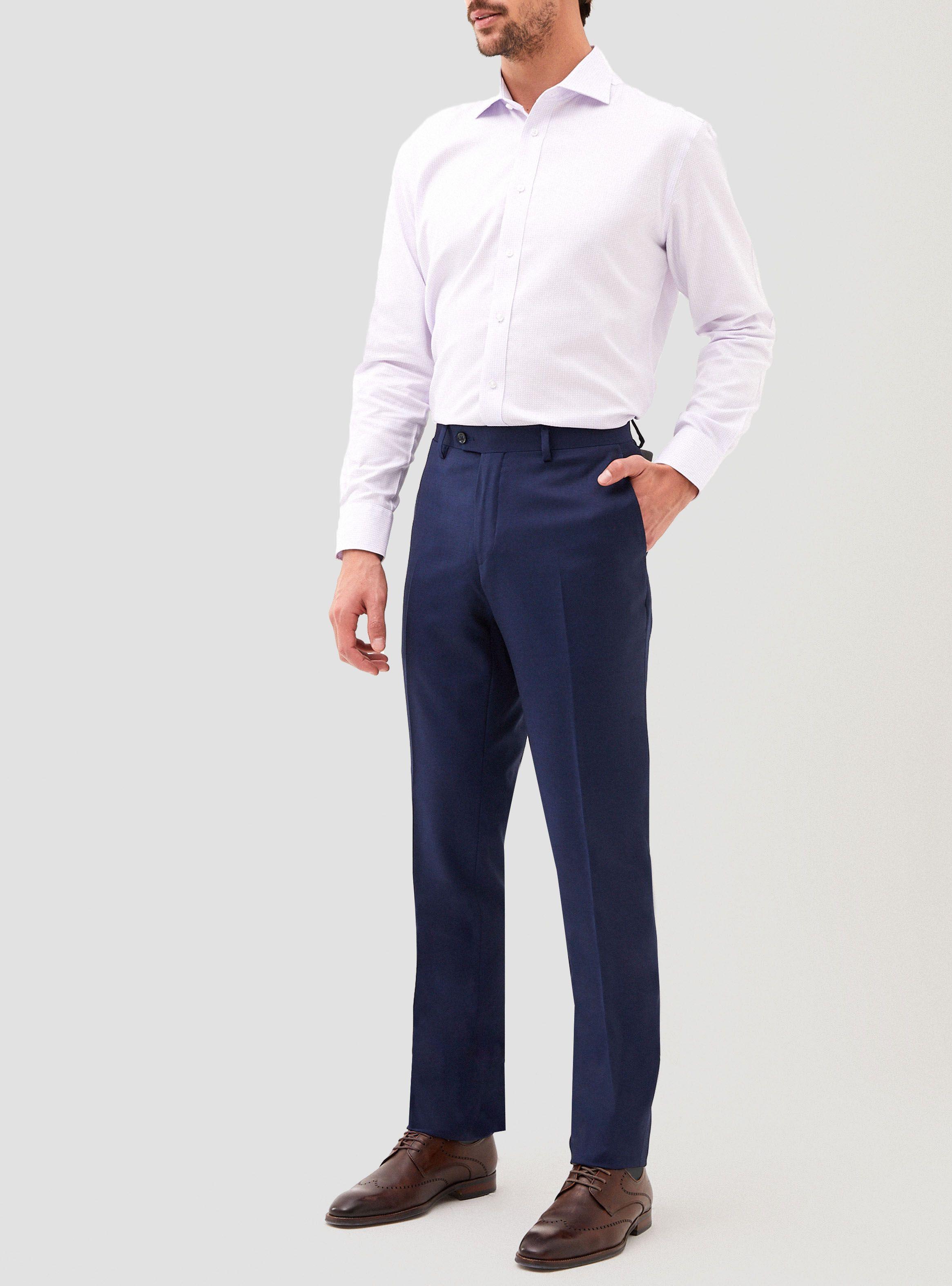 Pantalón Formal Hombre Lana S100'S Liso Slim Mix&Color Azul-5