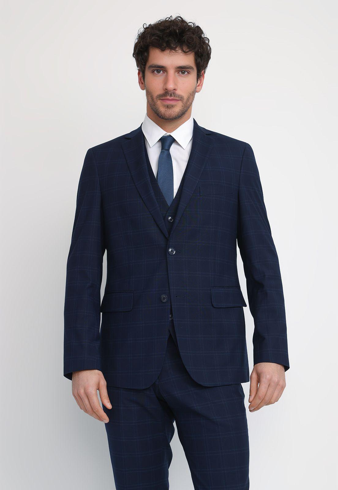 Chaqueta Formal Hombre Suit Separate Azul THE WASHABLE SLIM SUIT-0