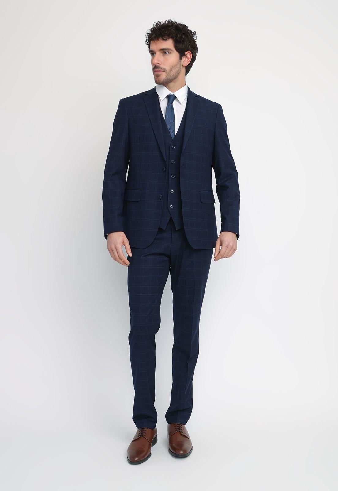 Chaqueta Formal Hombre Suit Separate Azul THE WASHABLE SLIM SUIT-3