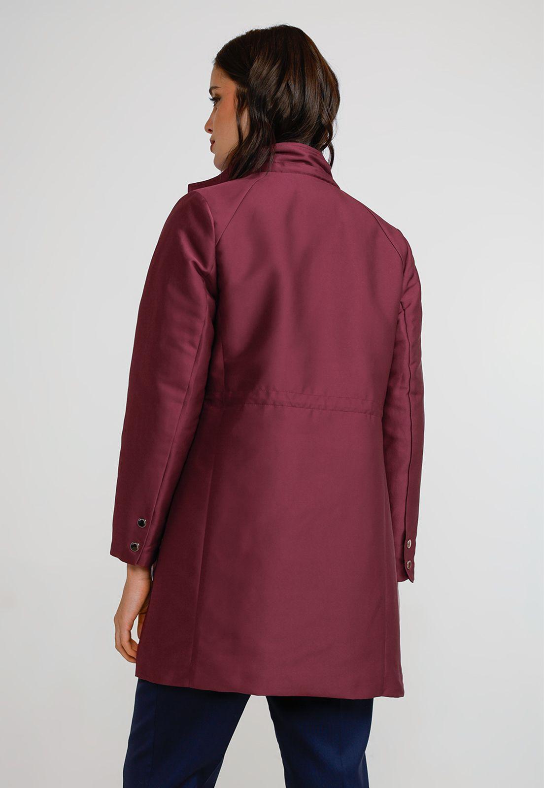 Parka Gruesa Mujer Poliéster Burdeo-2