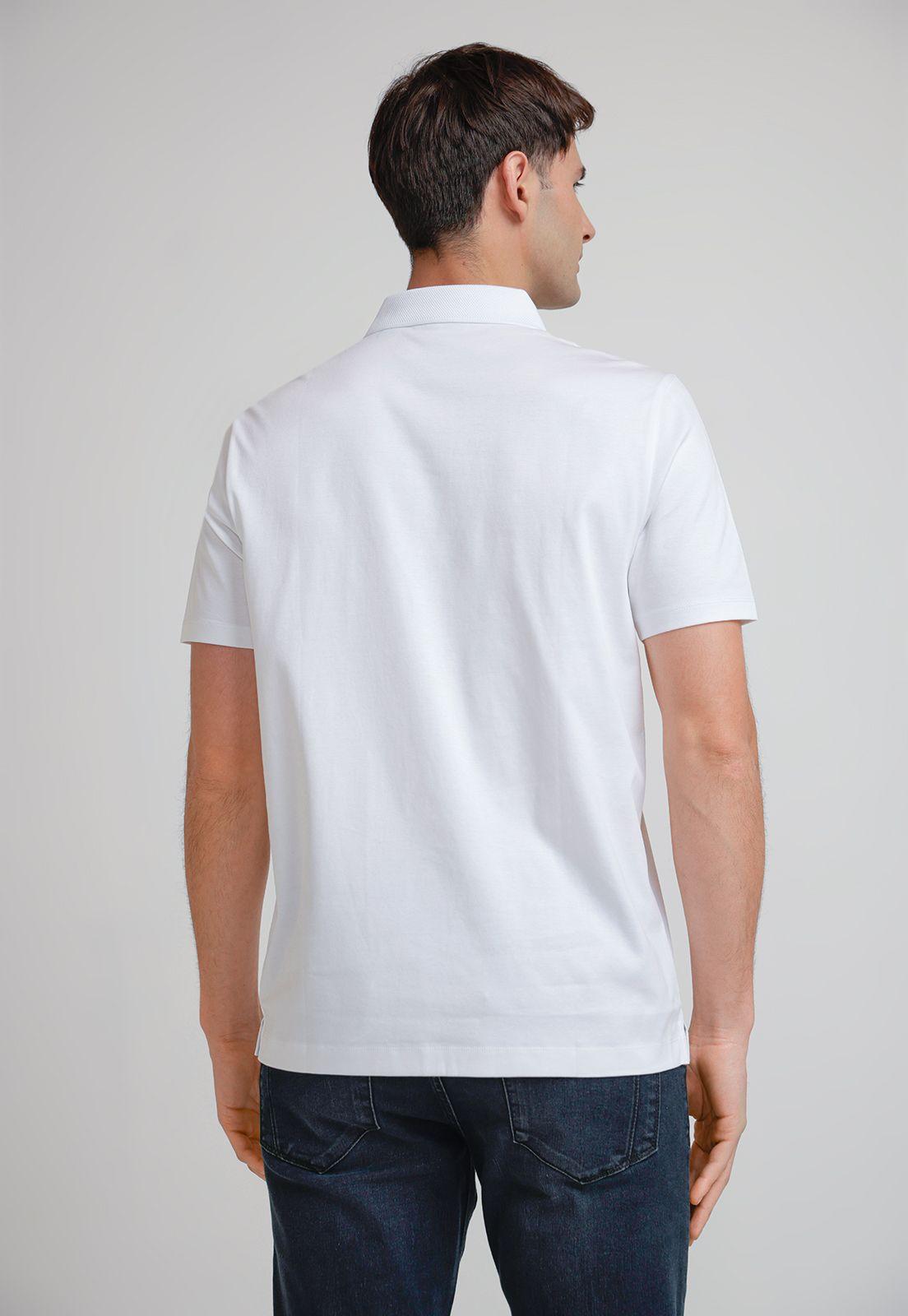 Polera Hombre Polo Manga Corta Blanca-1