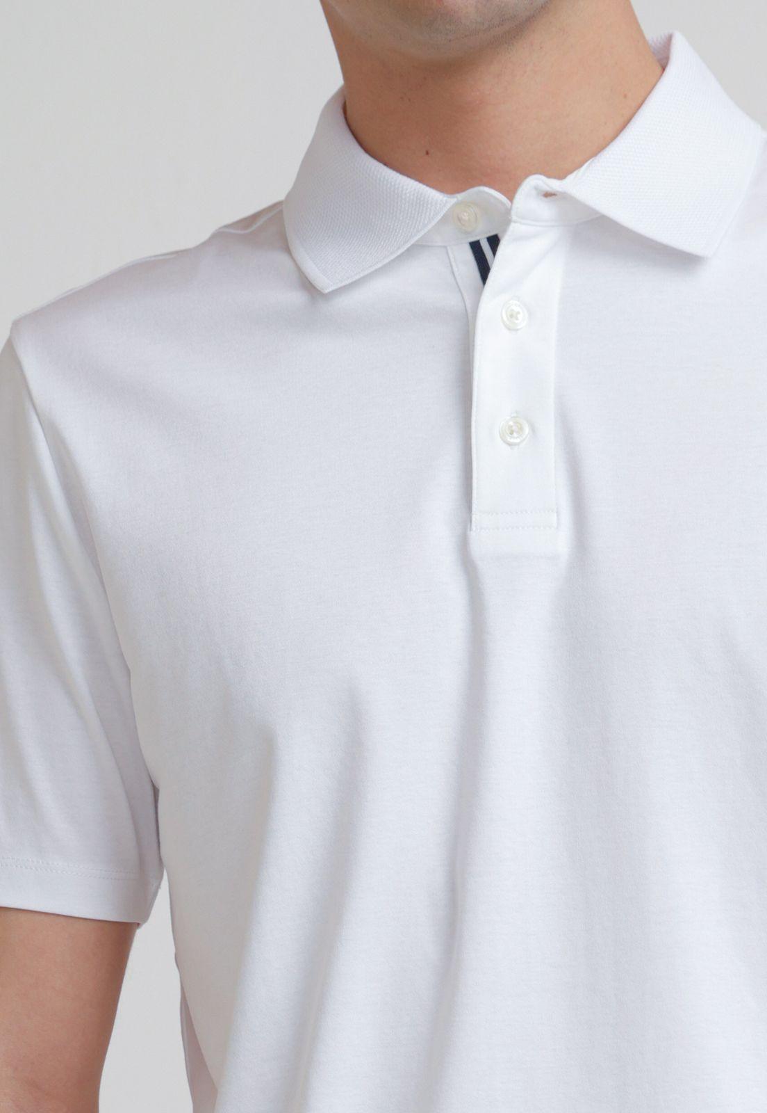 Polera Hombre Polo Manga Corta Blanca-2