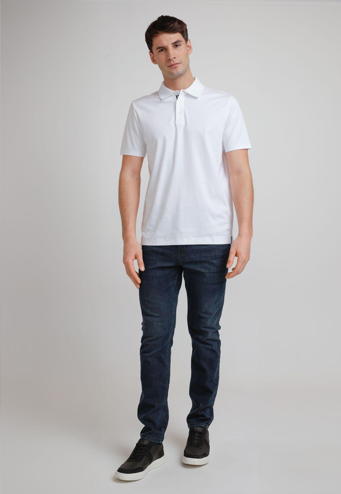 Polera Hombre Polo Manga Corta Blanca-3