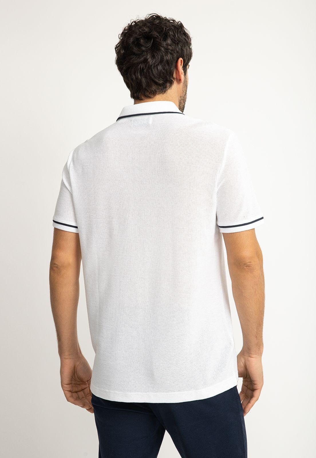 Polera Hombre Polo Manga Corta Blanca-1