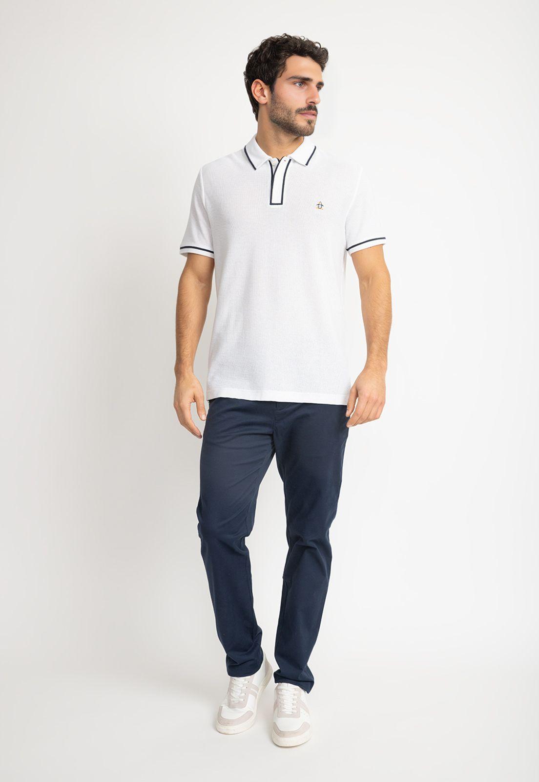 Polera Hombre Polo Manga Corta Blanca-3