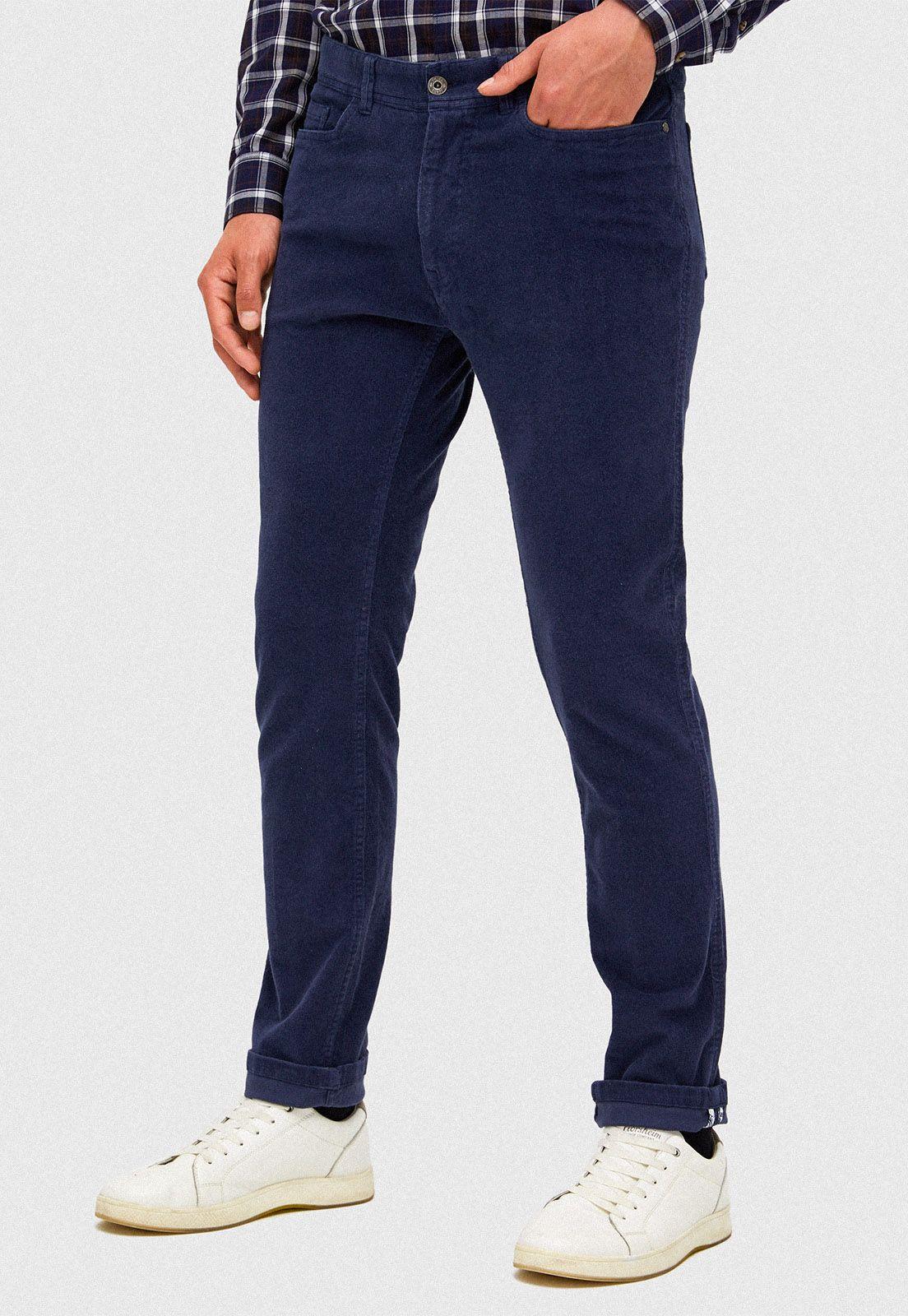 Pantalón casual Vange Azul Marino-0