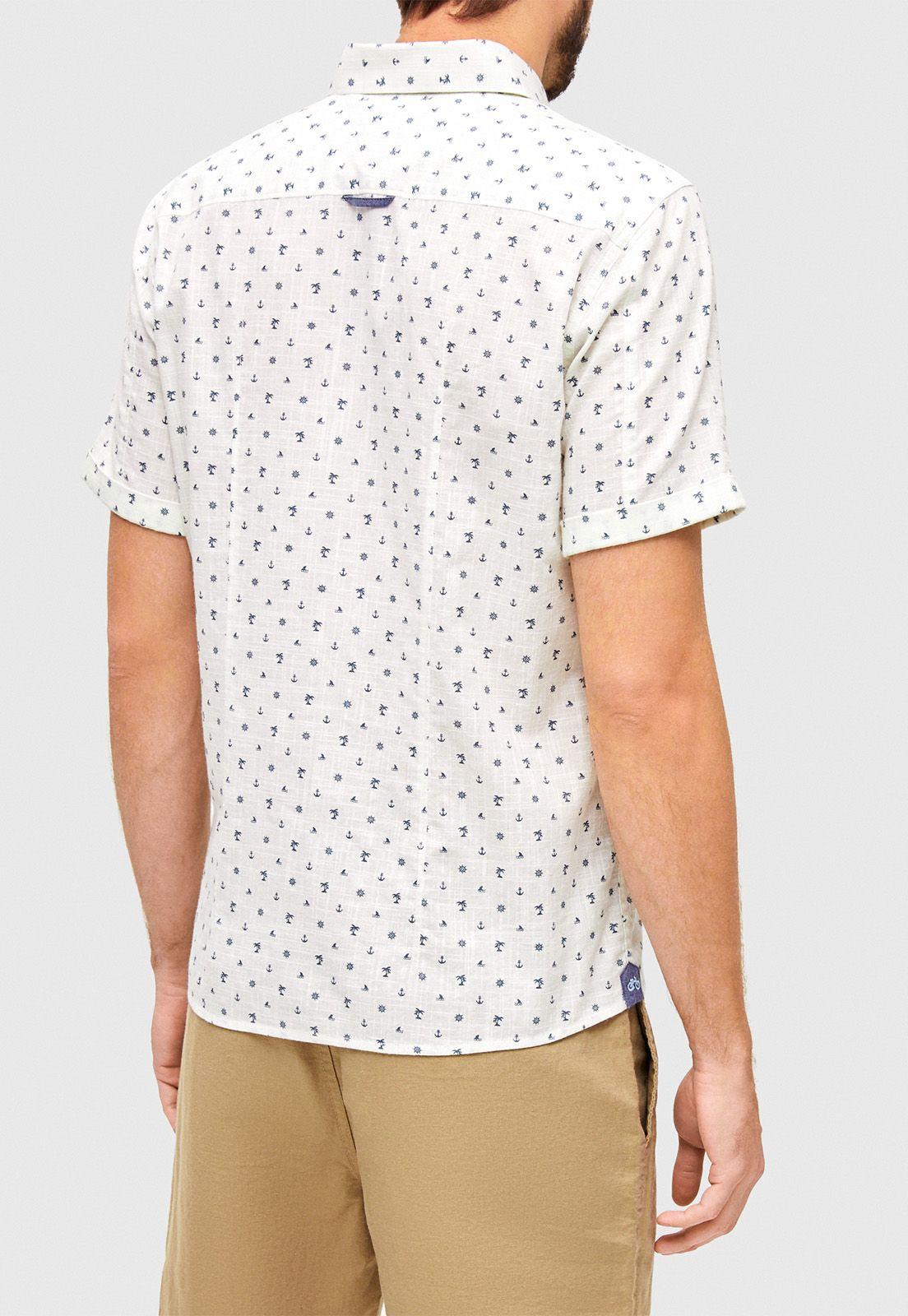 Camisa Casual Sailor Blanco/ Azul-1