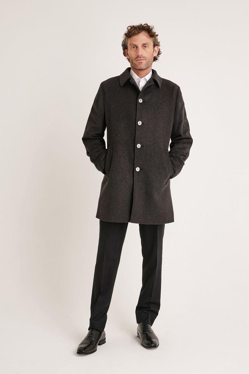 Chaquetón Hombre Formal Lana Regular Javier Gris Oscuro-0