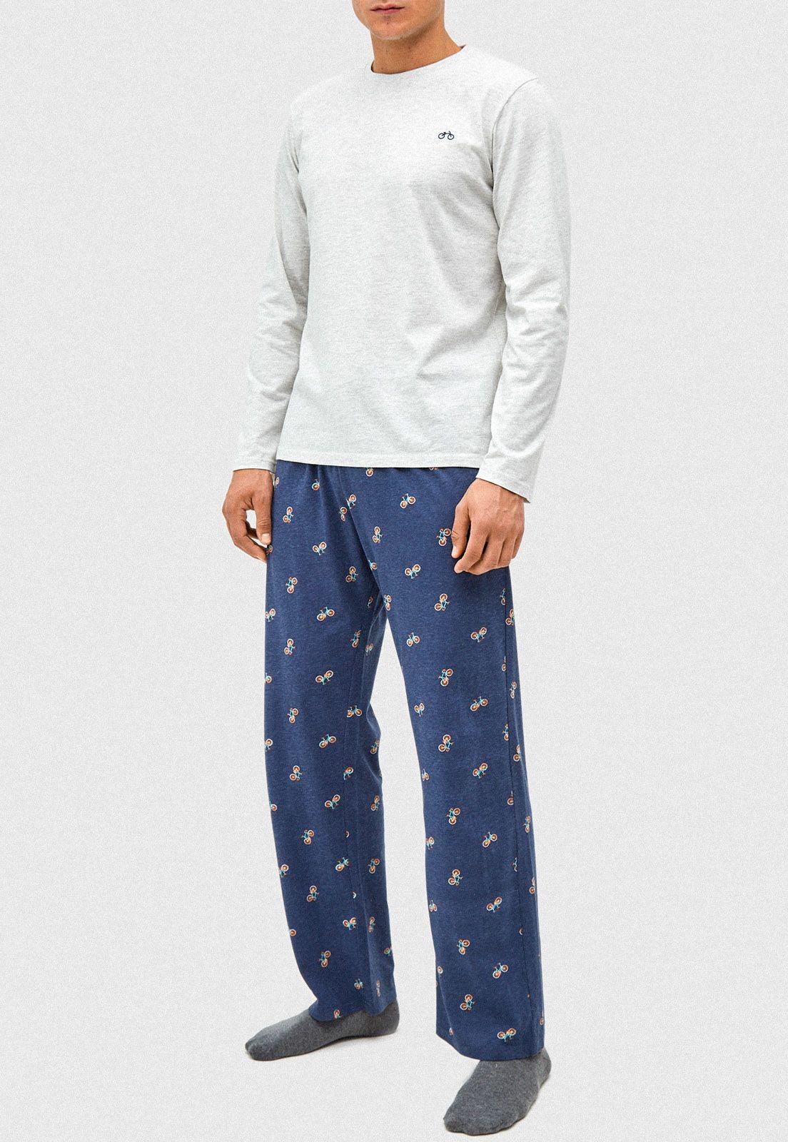 Pijama Pijama C Neck  Gris Melange-0