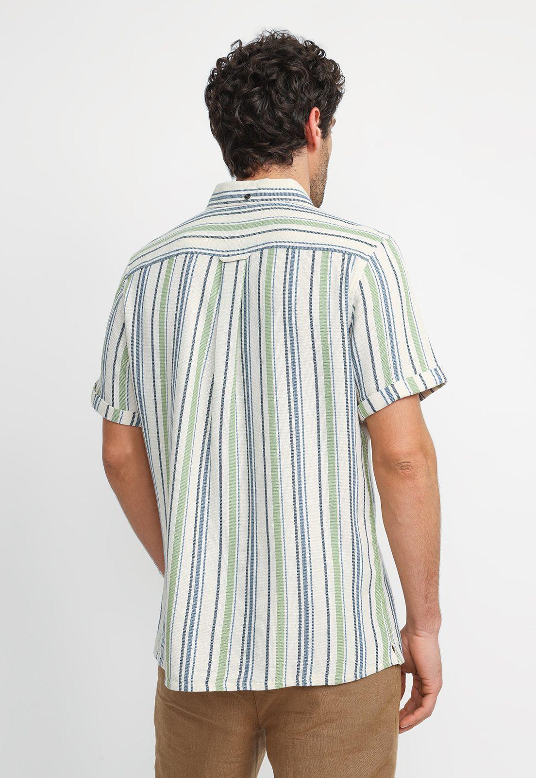 Camisa Relajada Viscosa Algodón Benito Verde-1