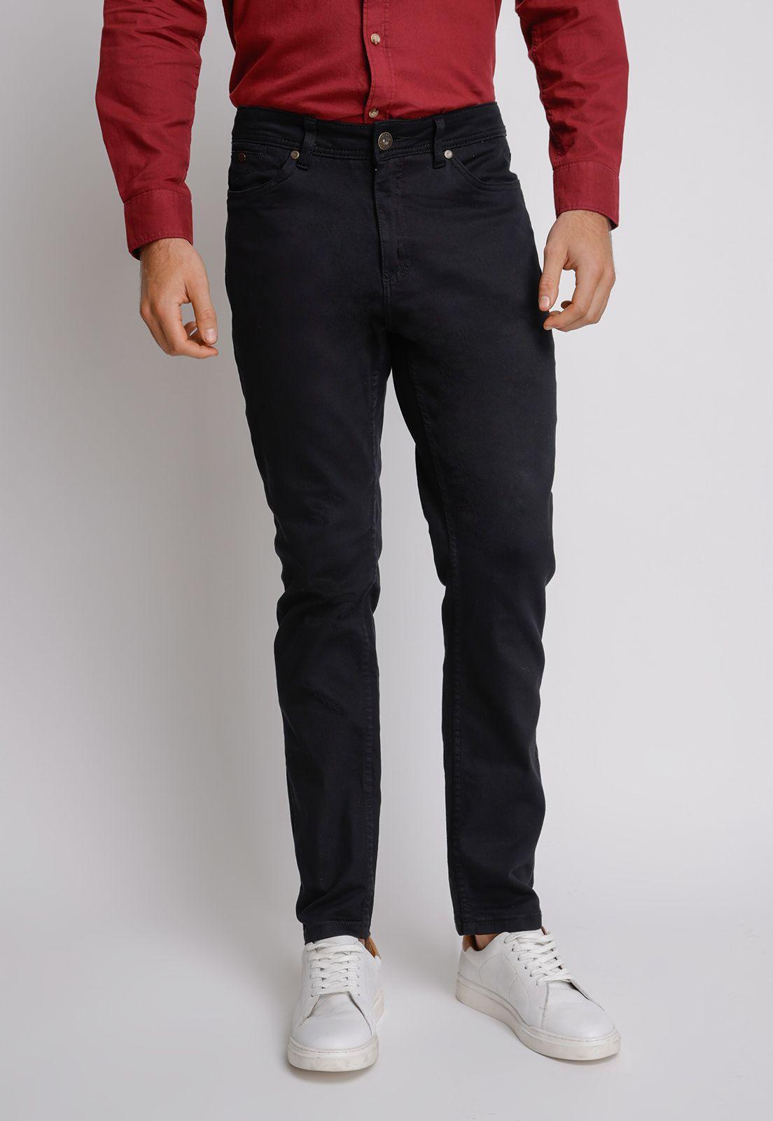 Jeans hombre Slim Fit Namor Algodón Negro-0