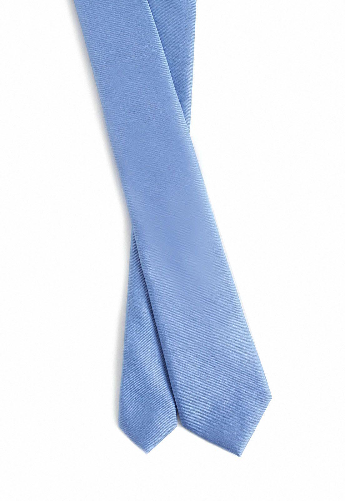 Corbata lisa azul medio resist spill-1