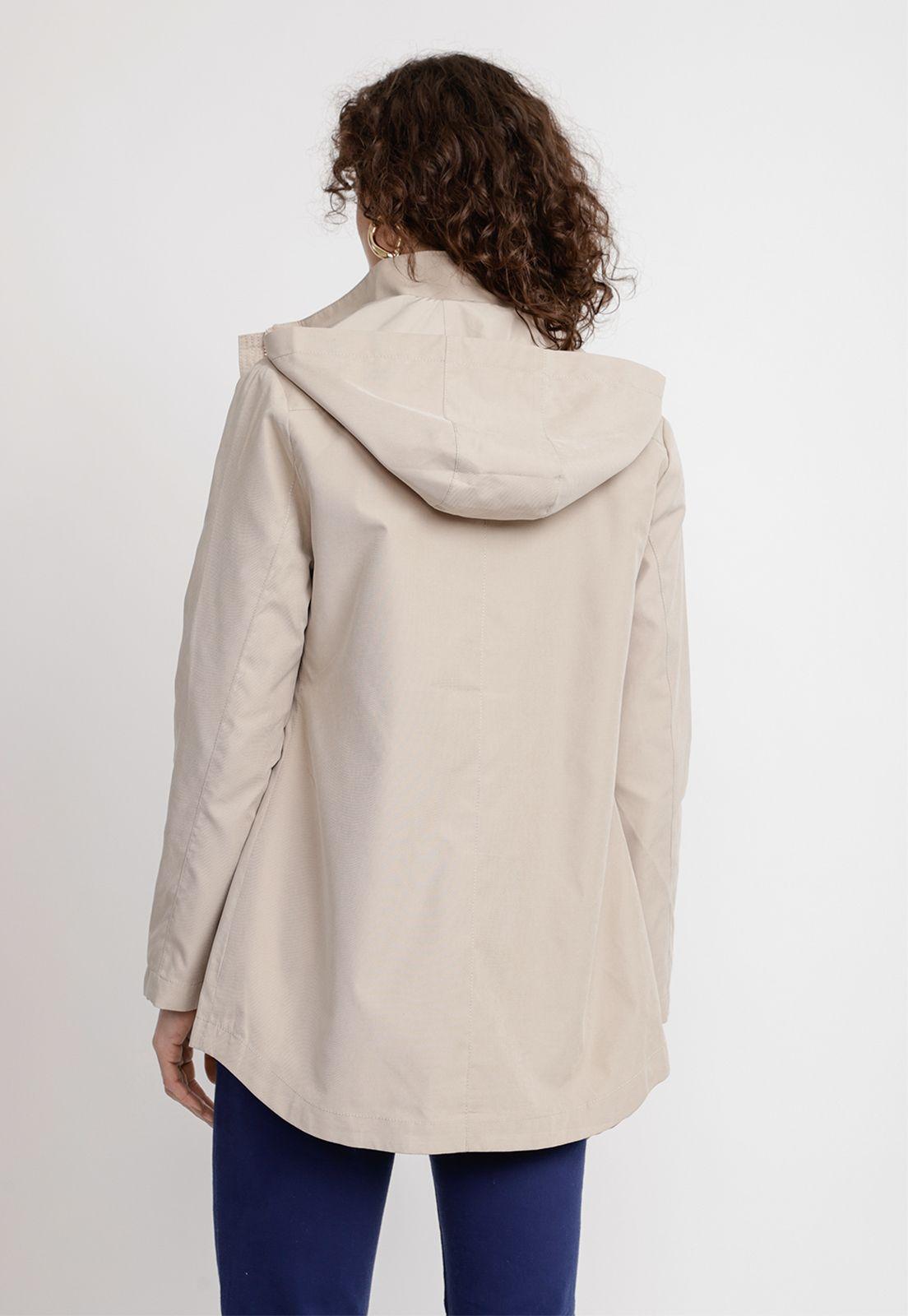 Chaqueta Mujer Bao Algodón Beige-1