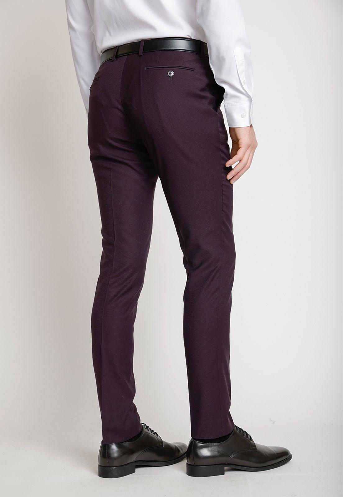 Pantalón Hombre Traje Suit Separate Washable Grape-1