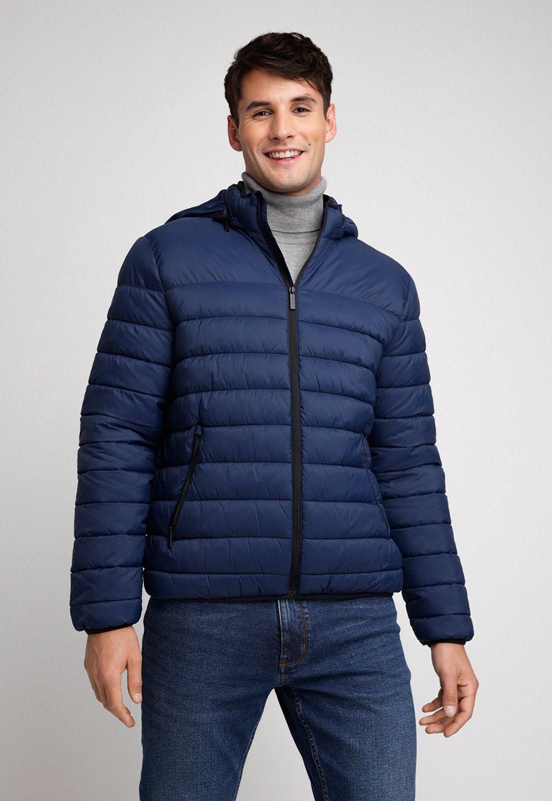 Parka Ligera Acolchada Azul-0