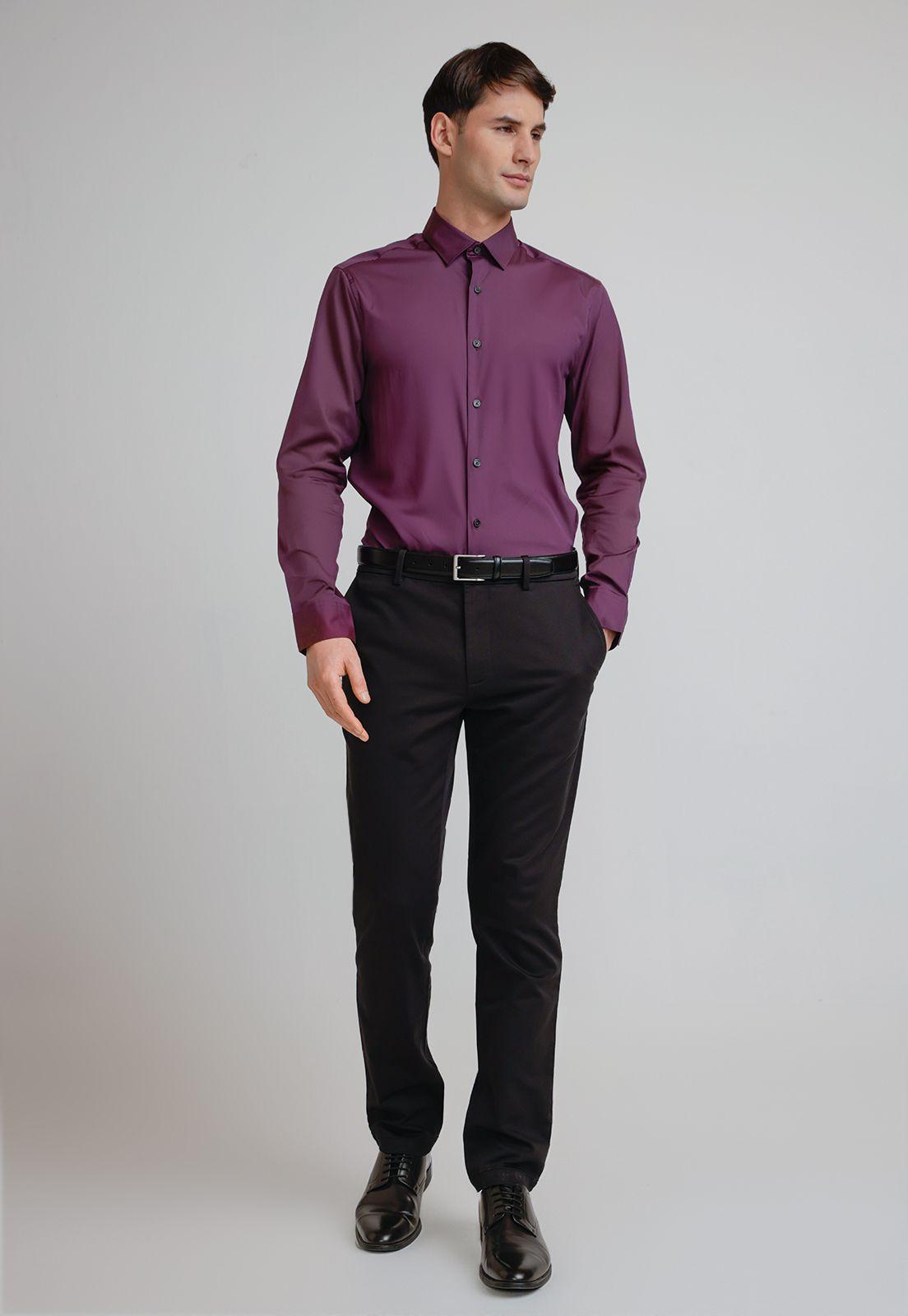 Camisa Hombre Smart Morado-3