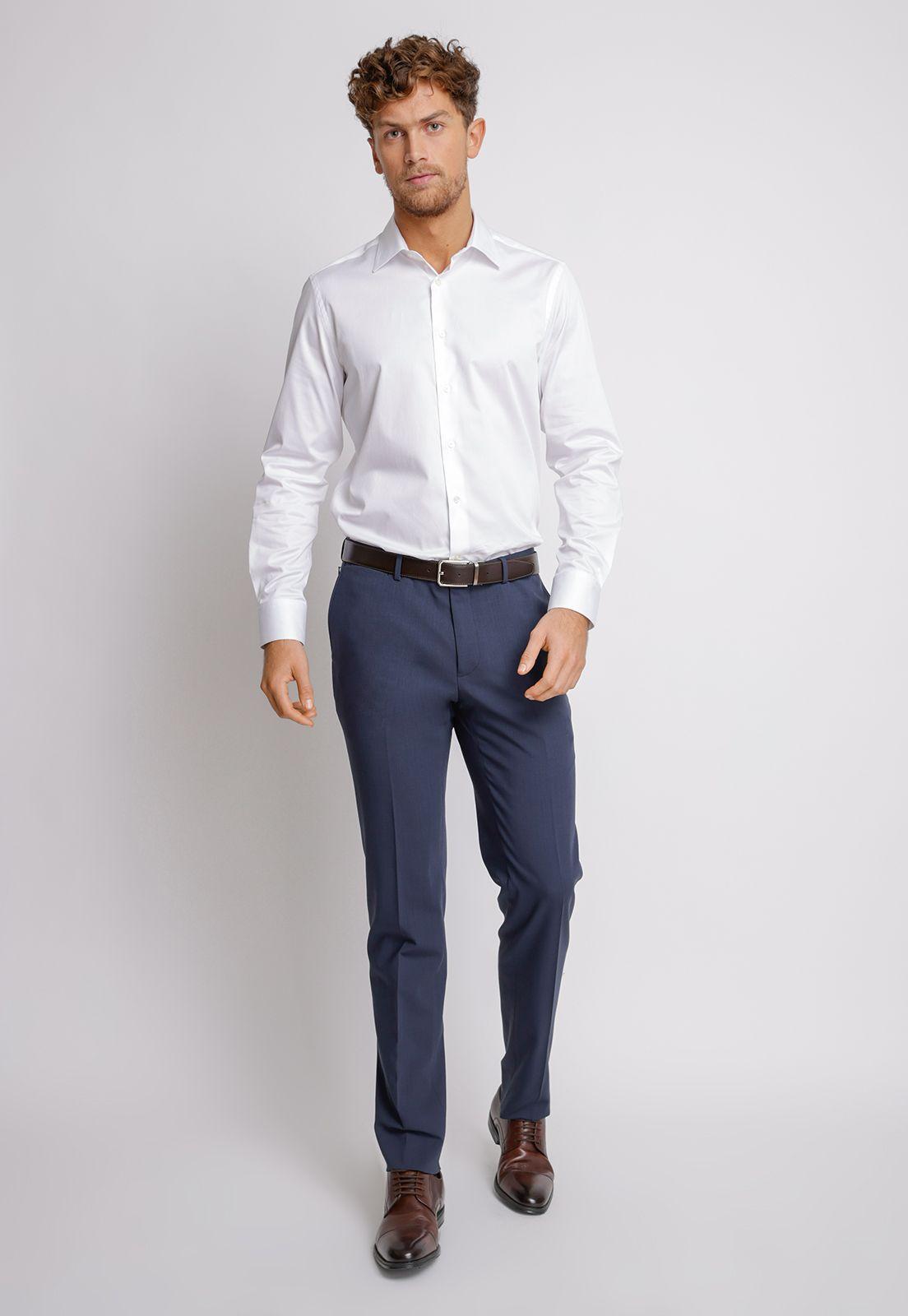 Pantalón Formal Hombre Slim Fit Travel  Azul-4