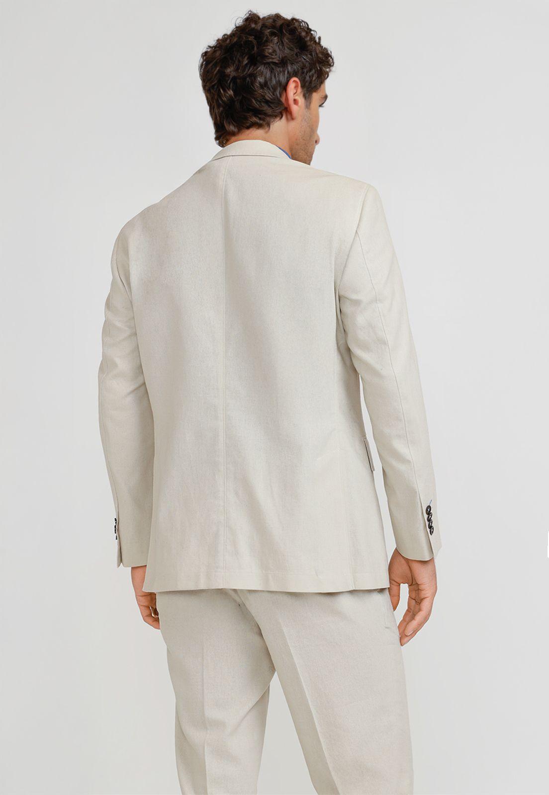 Chaqueta Hombre Lino Cesar Crudo-1