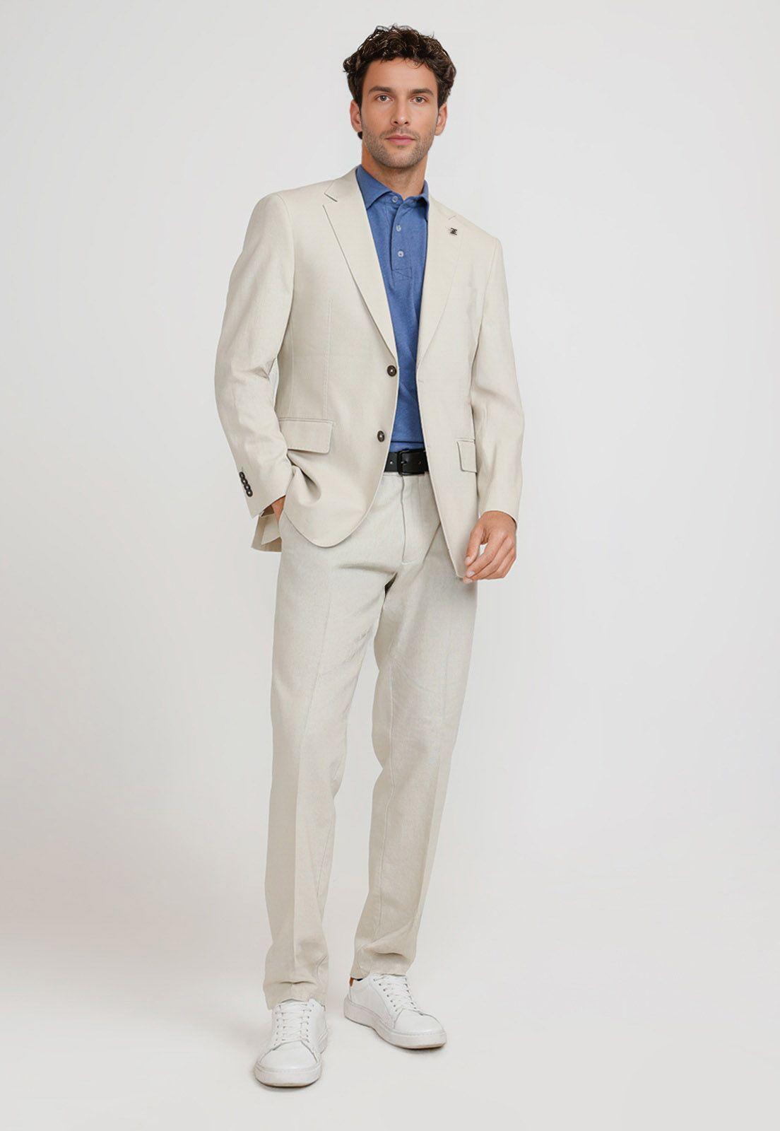 Chaqueta Hombre Lino Cesar Crudo-3