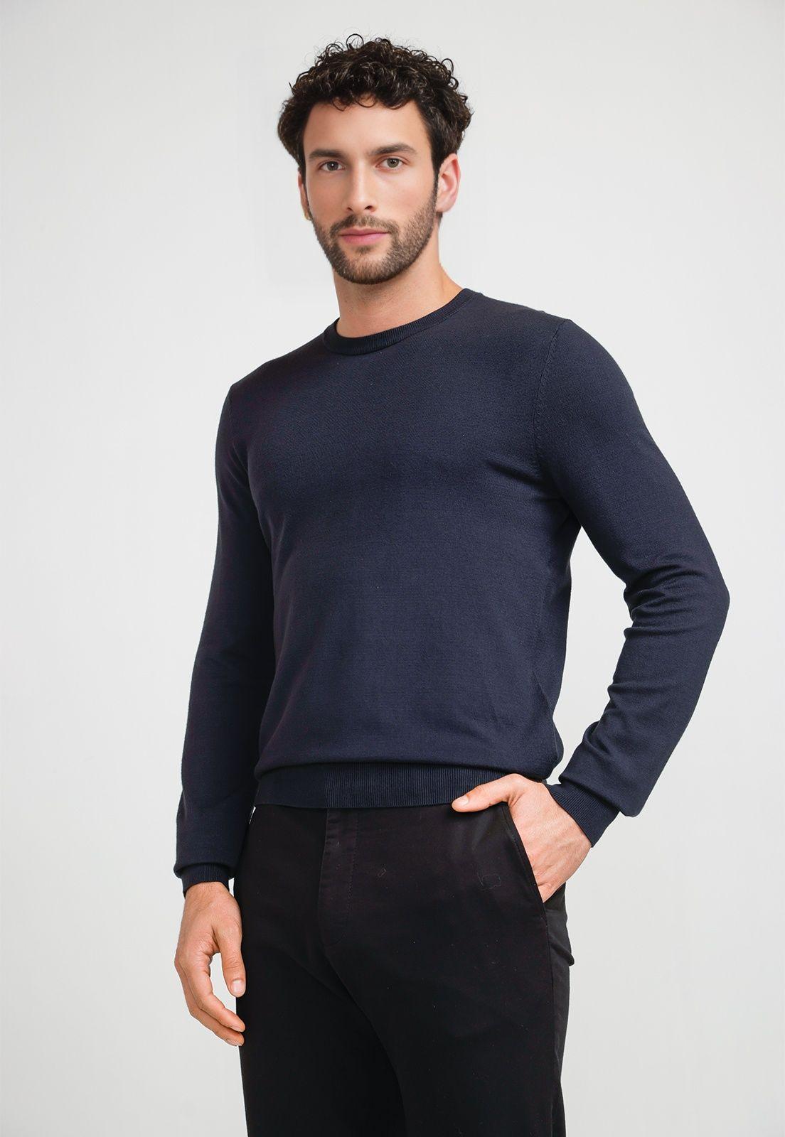 Sweater Hombre Cuello Redondo Navy-0