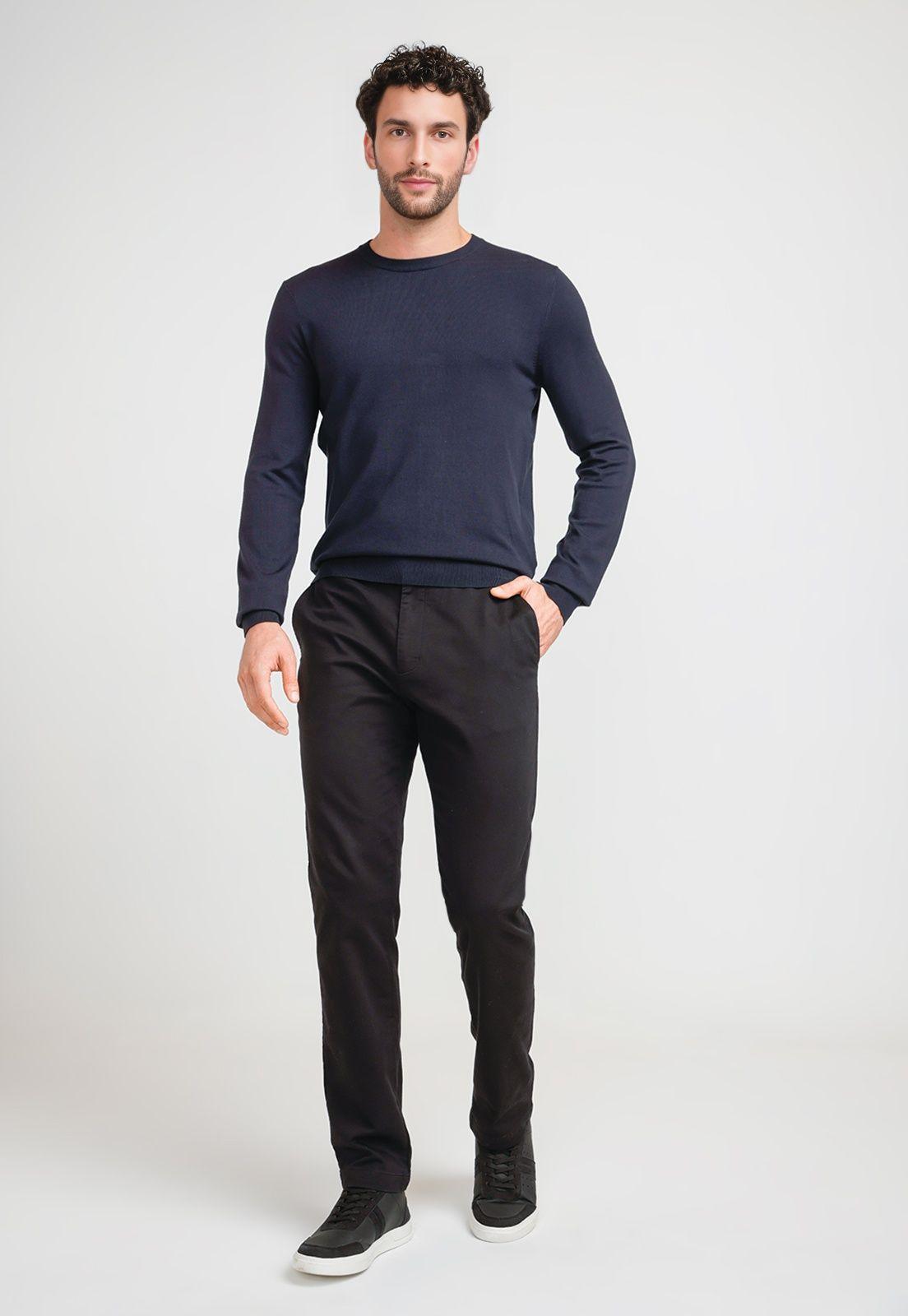 Sweater Hombre Cuello Redondo Navy-3