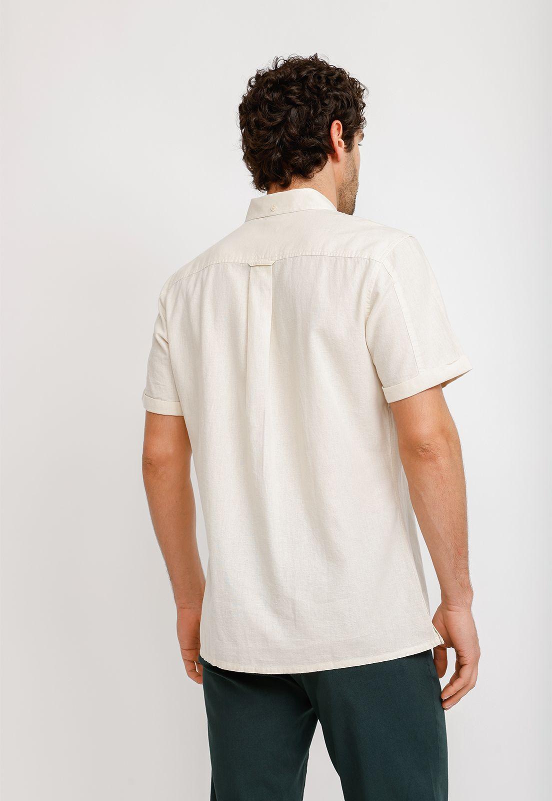 Camisa Lino Algodón Boris Crudo-1