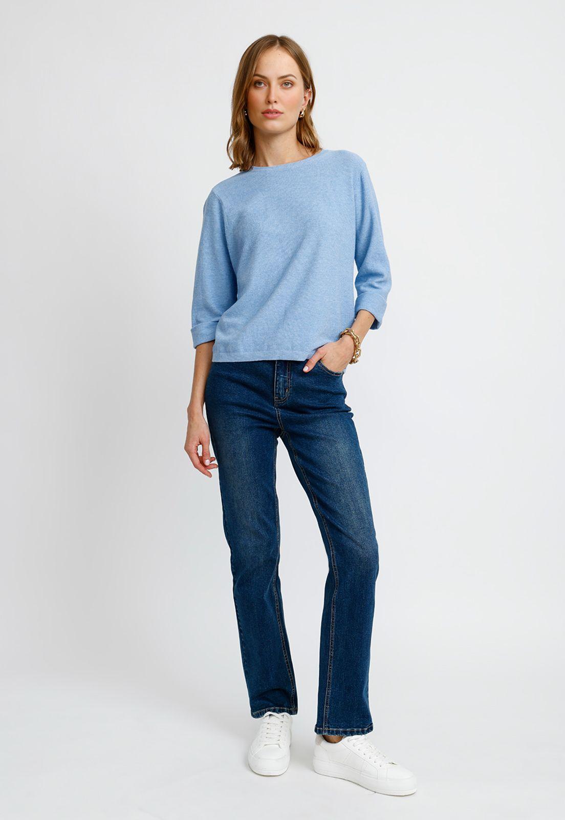 Tejido Celeste Dover Mujer-2