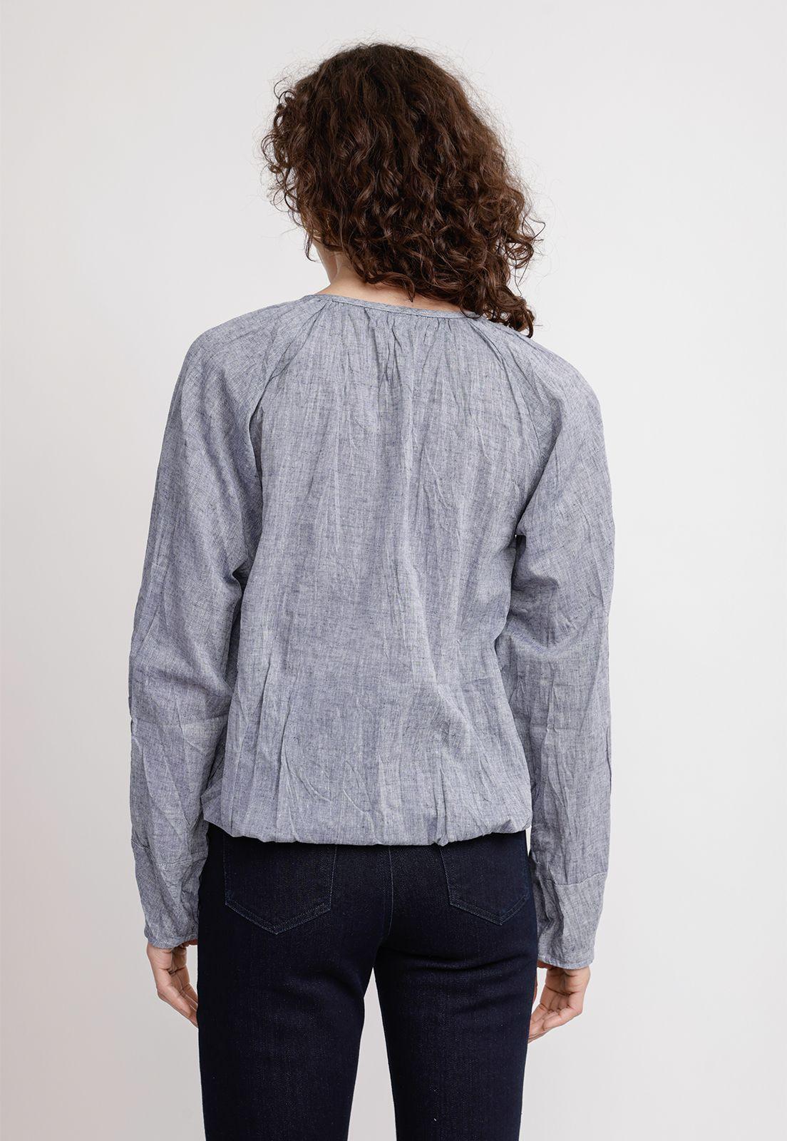 Blusa Mujer Olivia Lino Navy-1