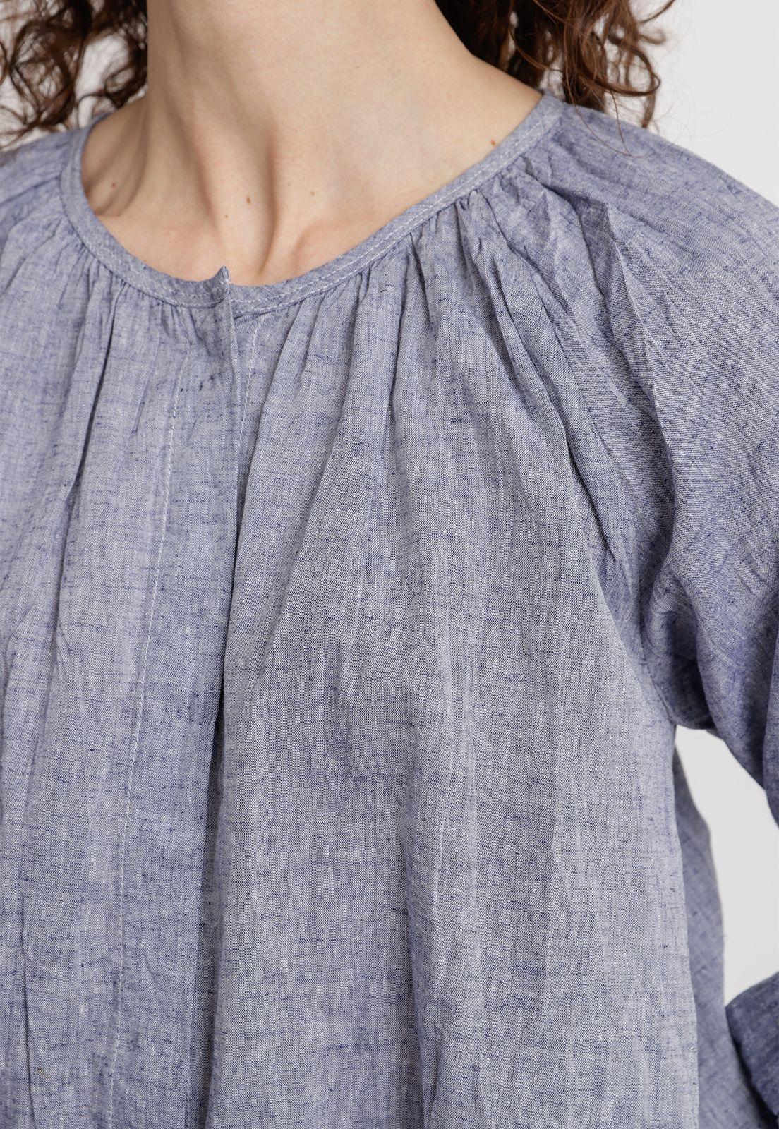 Blusa Mujer Olivia Lino Navy-2